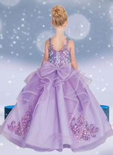The Serafina Crystal Embroidered Pageant Dress for Girls